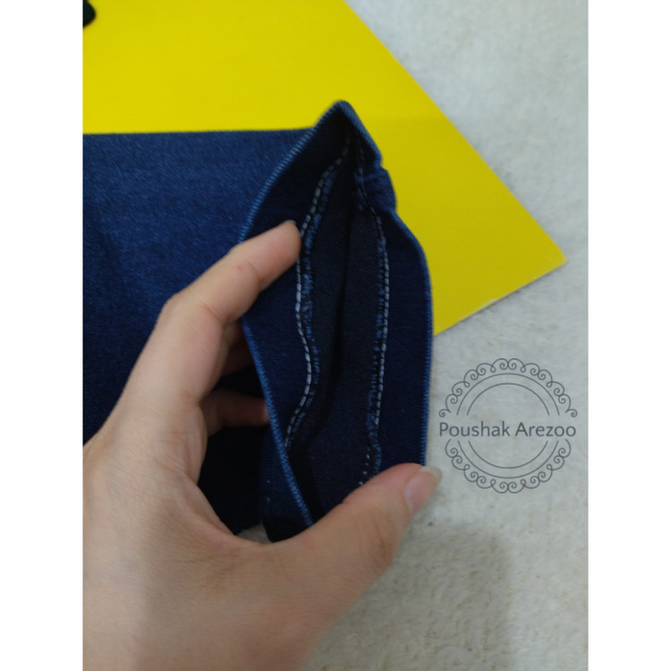 خرید شلوار لی پسرانه کمر کش رنگ سورمه ای