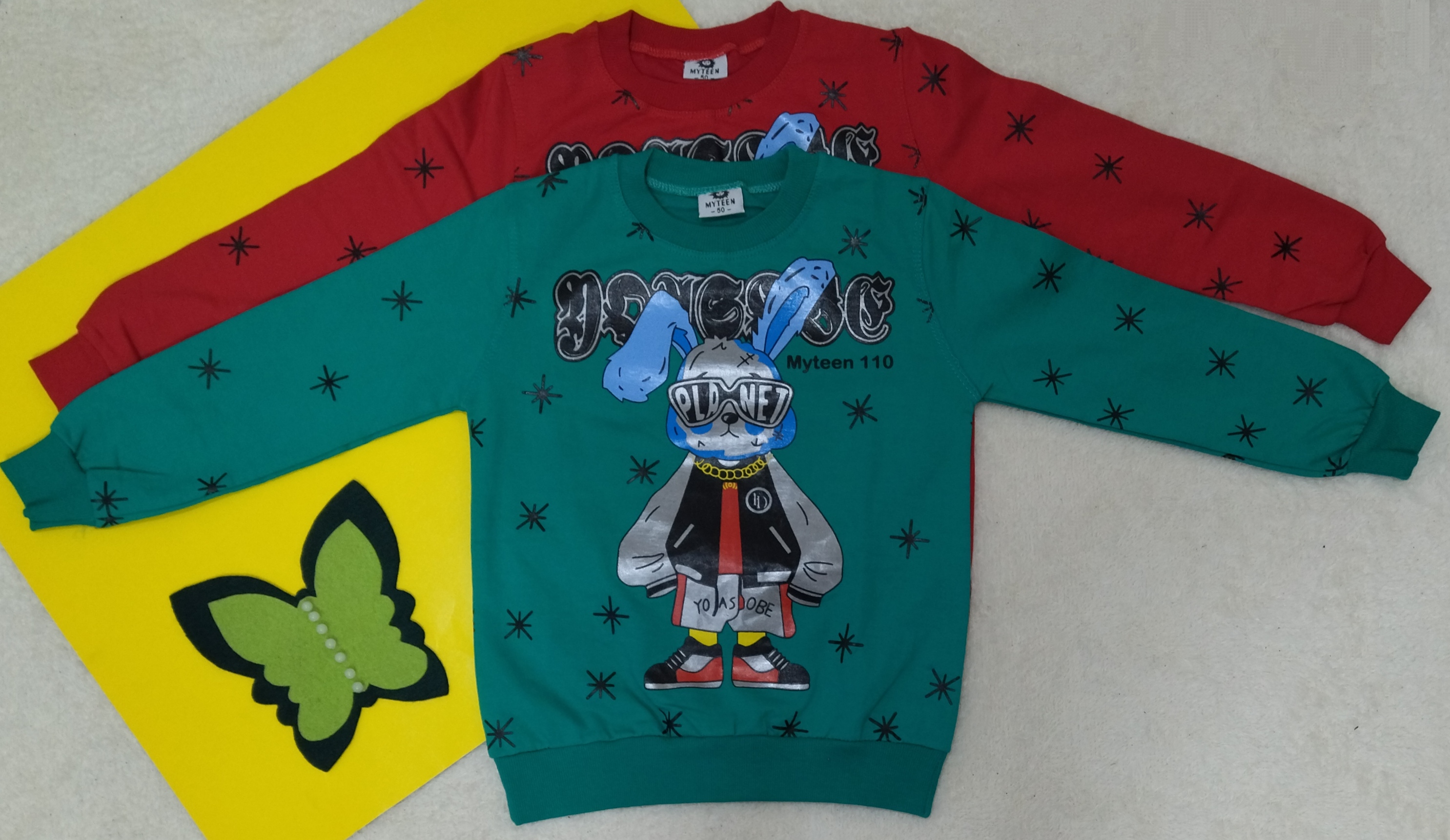 بلوز آستین دار اسپورت بچگانه دورس طرح خرگوش