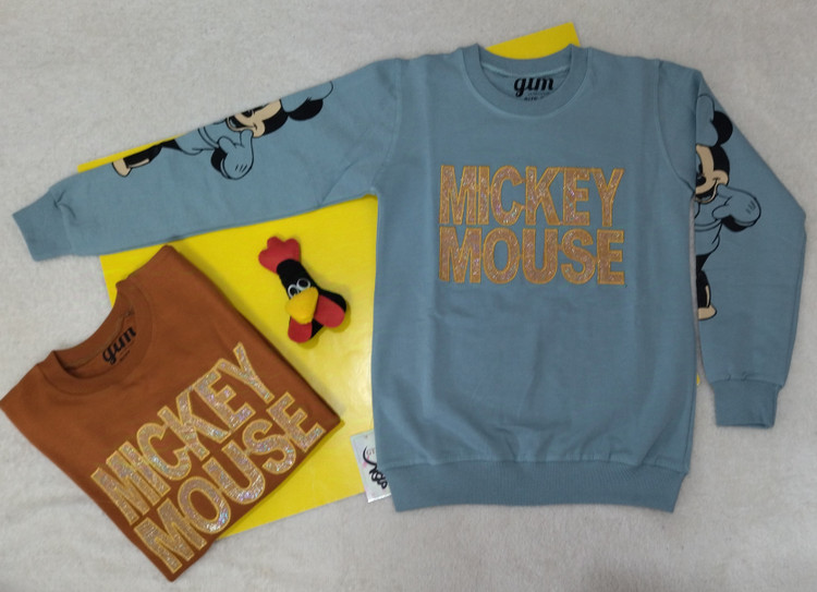 بلوز آستین دار اسپوت بچگانه طرح میکی موس