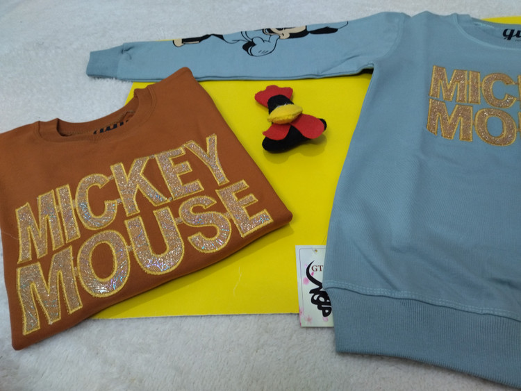 بلوز اسپوت بچگانه طرح میکی موس پشت دورس