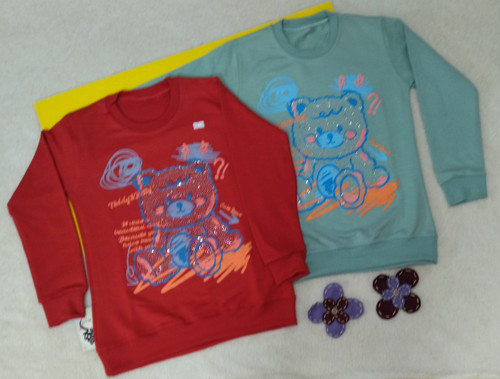 بلوز دخترانه آستین بلند طرح تدی