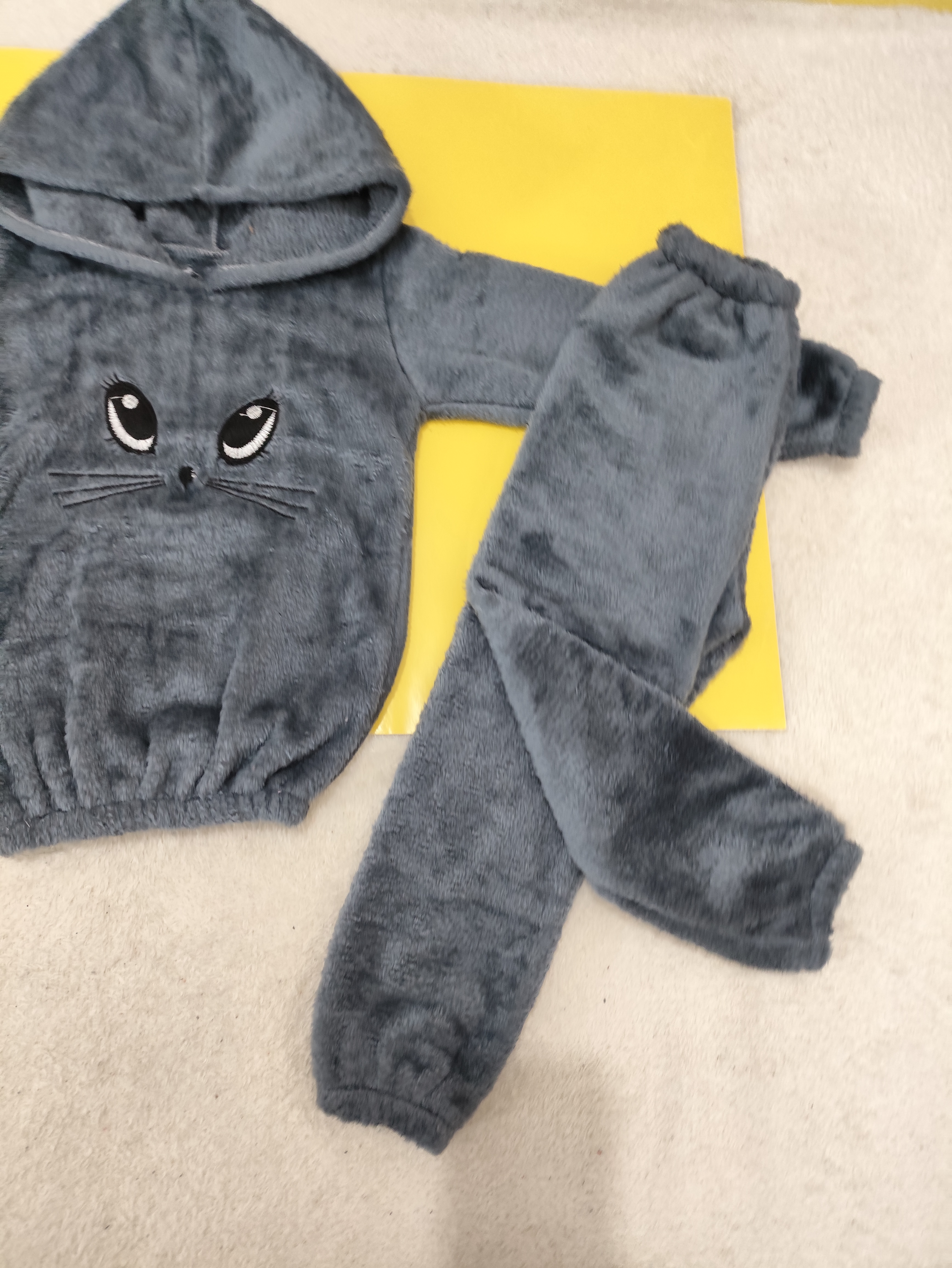 خرید هودی شلوار اسپرت بچگانه دخترانه و پسرانه رنگ طوسی