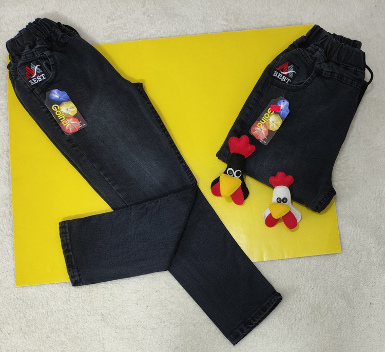 شلوار لی اسپورت کمرکش زغال سنگی