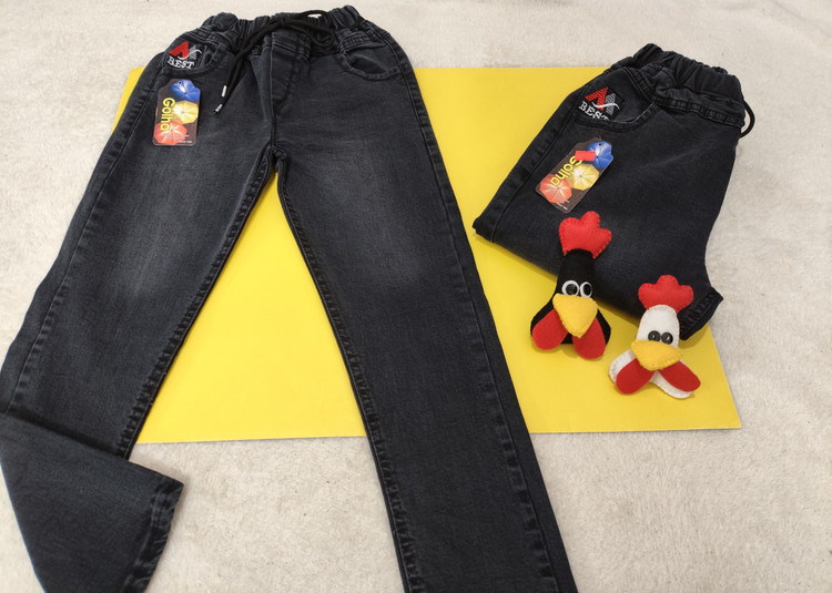 خرید شلوار لی اسپورت کمرکش زغال سنگی