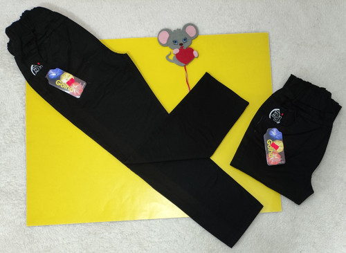 شلوار کتان اسپورت کمرکش مشکی