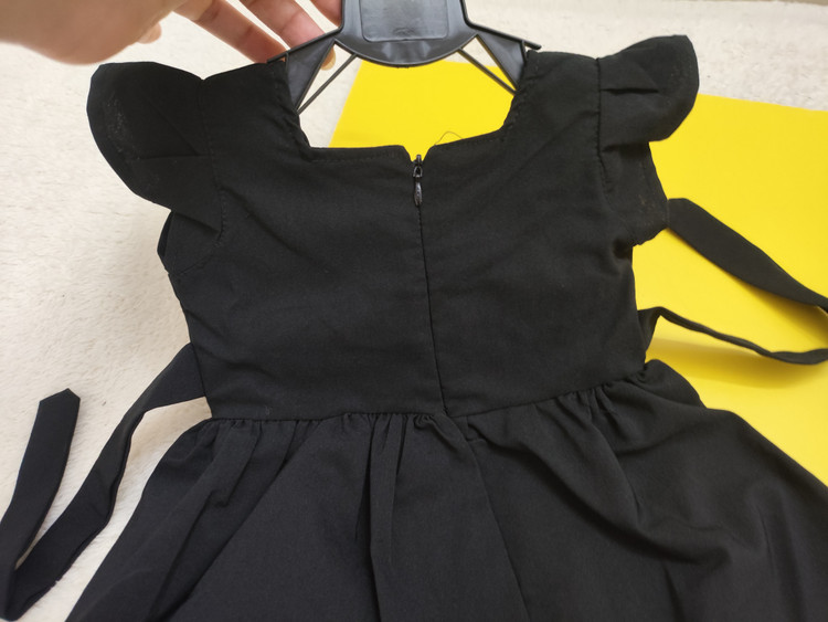 پیراهن آستین حلقه با شلوارک دخترانه مشکی