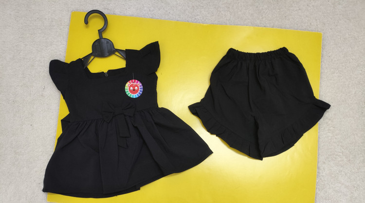 پیراهن شلوارک دخترانه مشکی