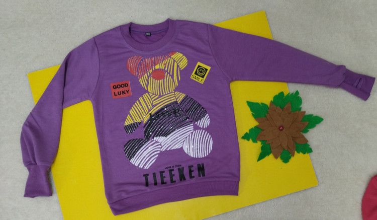 بلوز دخترانه طرح دار فینگردار