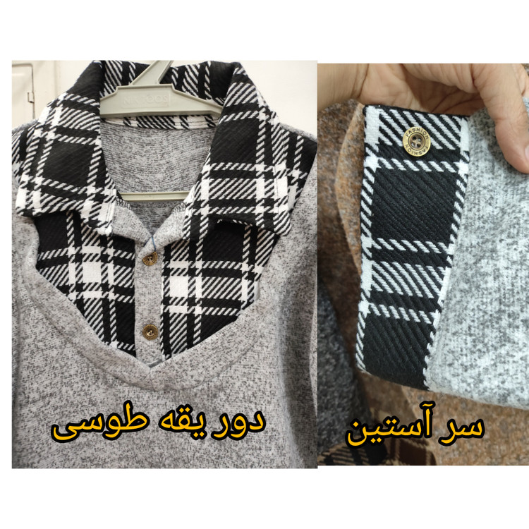تونیک زنانه یقه دار رنگ خاکی
