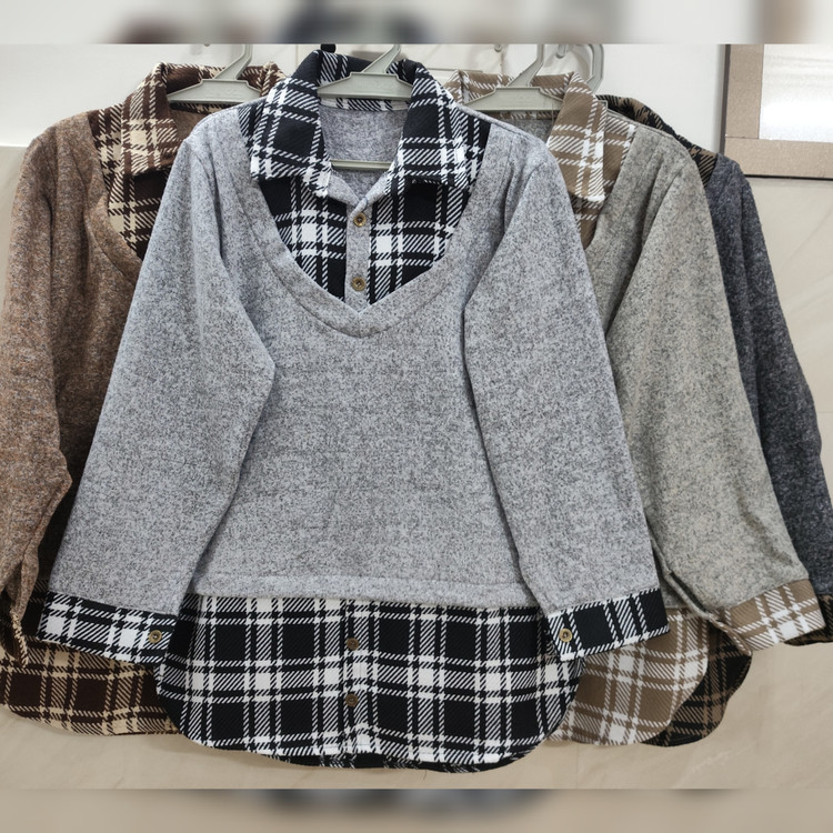 تونیک زنانه یقه دار فوتر