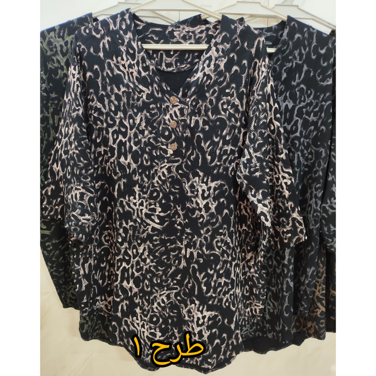 خرید بلوز زنانه آستین سه ربع مجلسی طرح دار