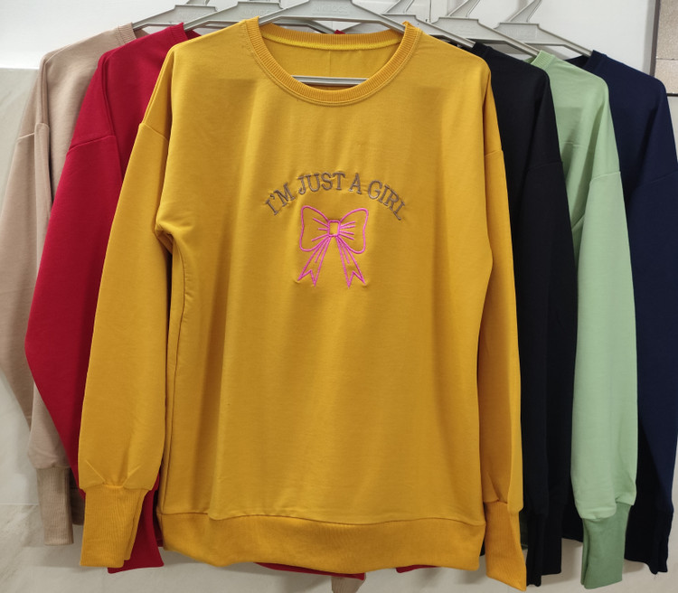 بلوز زنانه آستین بلند فینگردار فری سایز رنگ آجری