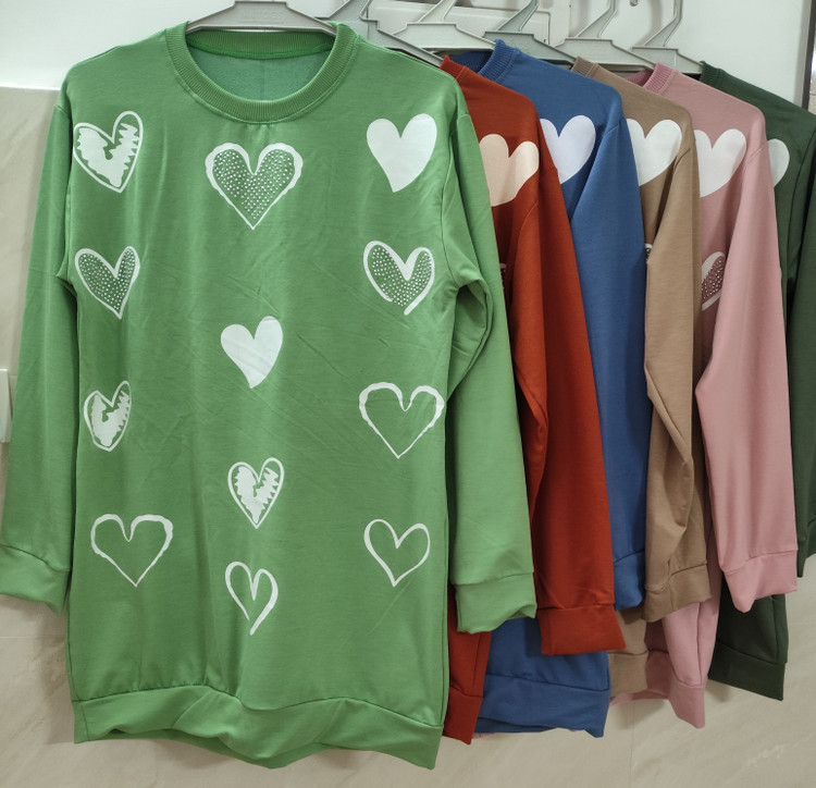 تونیک زنانه آستین بلند رنگ سبز