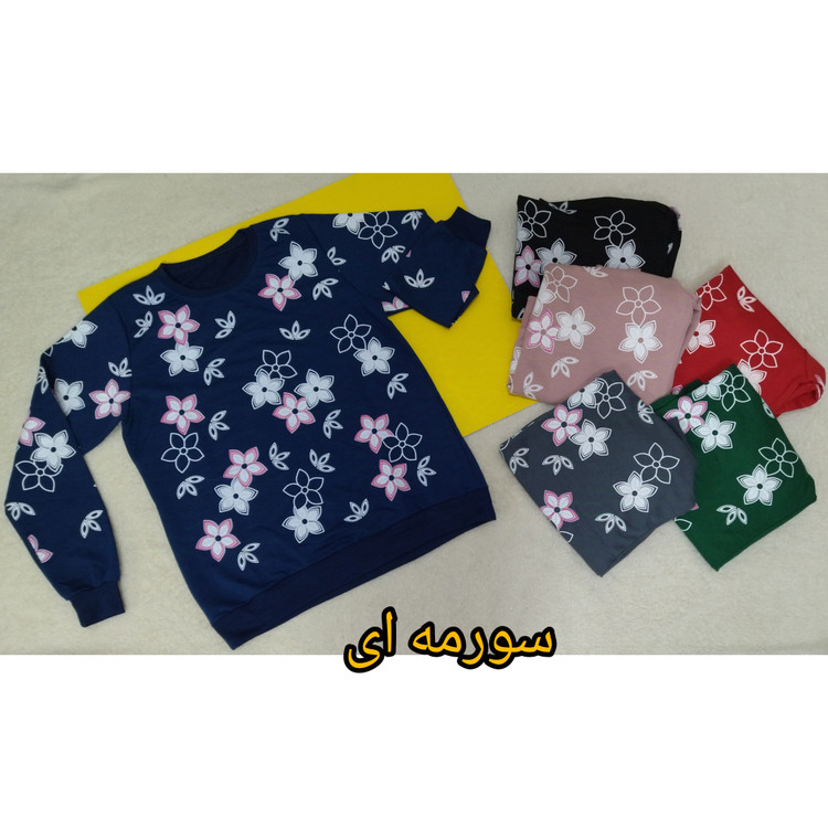 بلوز زنانه آستین بلند سورمه ای