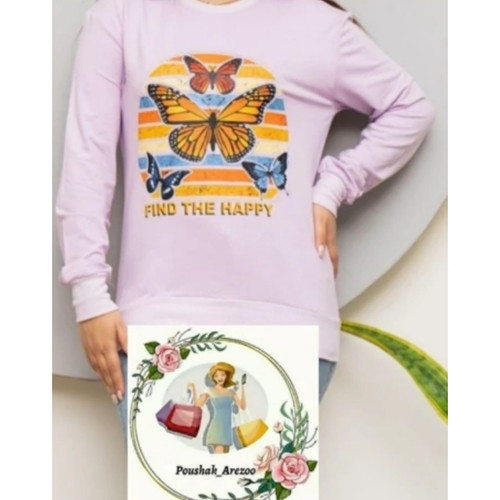 بلوز زنانه آستین بلند نخ پنبه