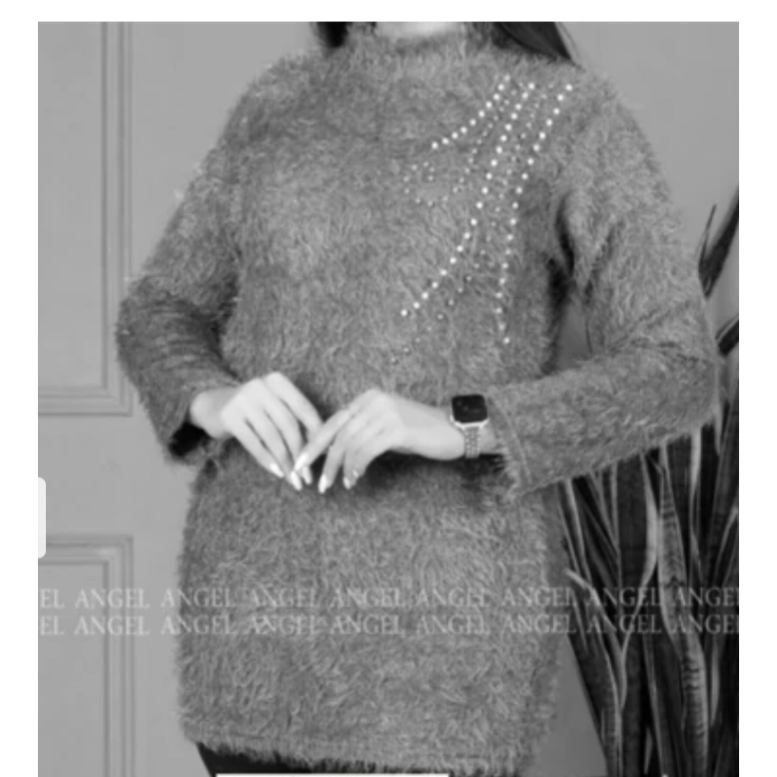 بلوز موهر گرم آستیندار زنانه مناسب زمستان و پاییز