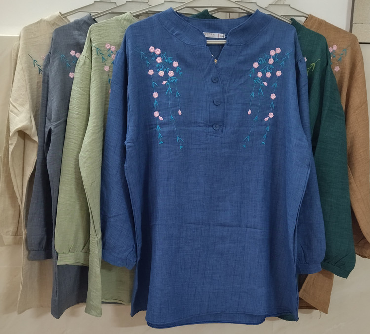 تونیک آستیندار کریشه نخ زنانه سایز 2 اایکس لارج