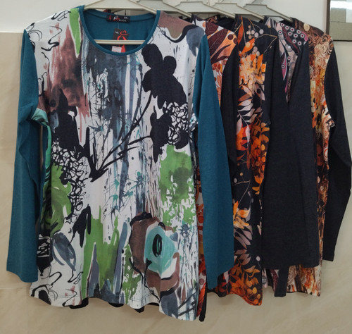 بلوز موهر پاییزه زنانه طرحدار سایز دو و سه ایکس لارج