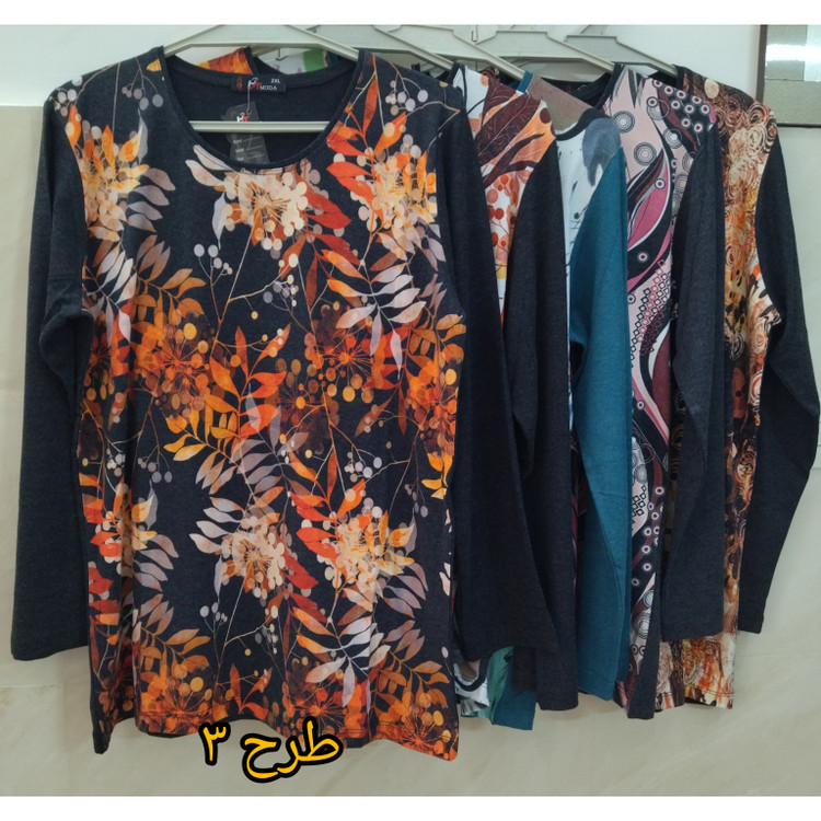 بلوز آستین بلند موهر پاییزه زنانه طرحدار
