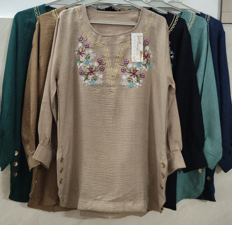 تونیک زنانه فری سایز قواره دار جنس صوفیا رنگ مشکی