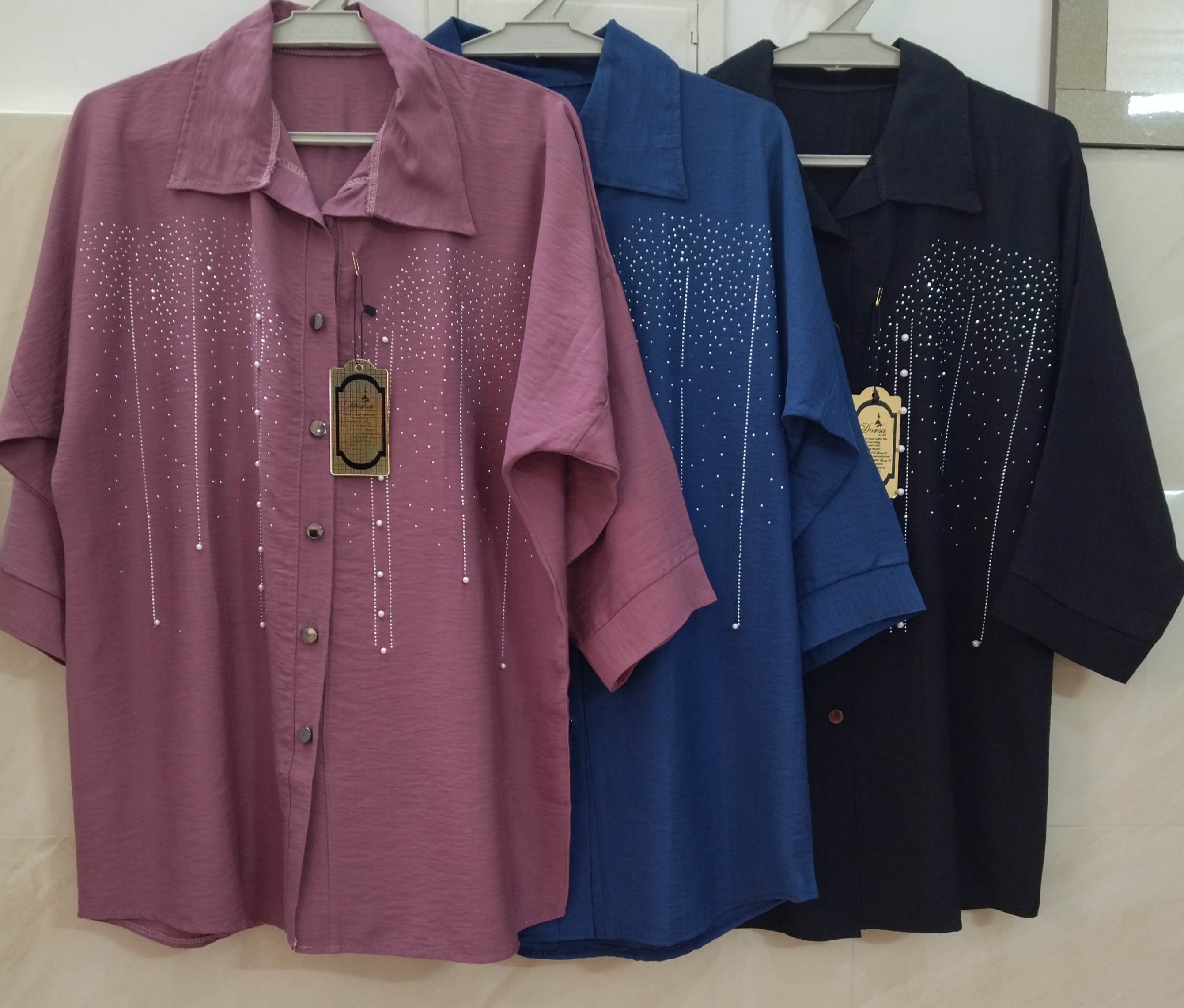 بلوز زنانه آستین سه ربع