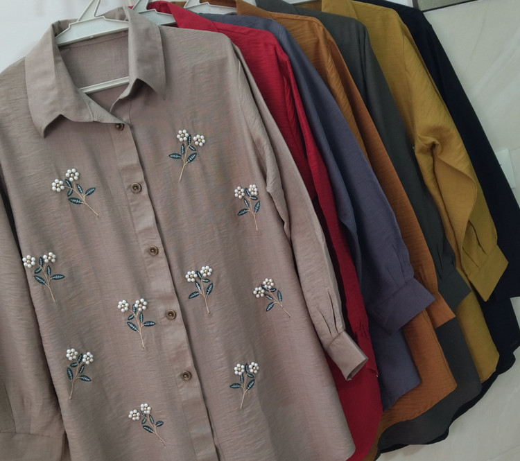 مانتو زنانه تابستانی جلو دکمه جنس بابوس