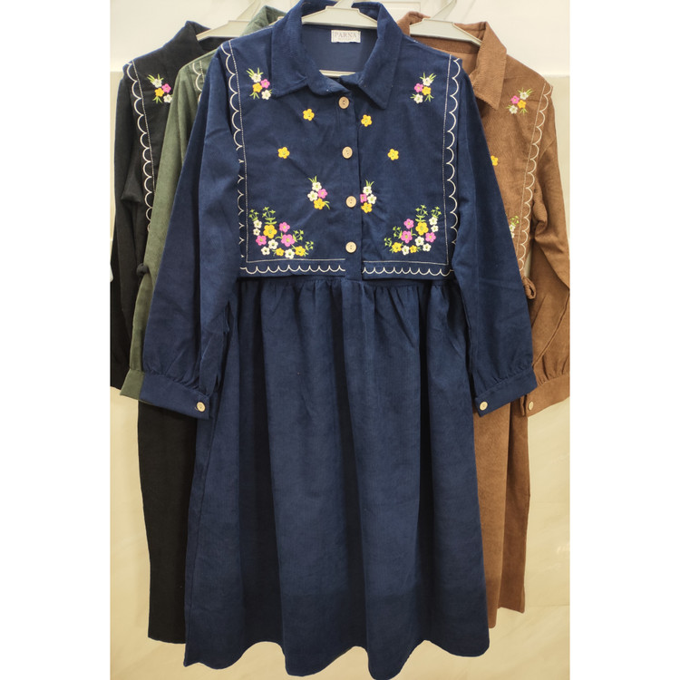 خرید پیراهن زنانه مخمل کبریتی قواره بزرگ