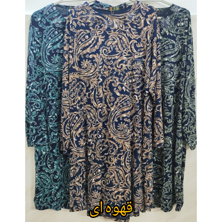 تونیک زنانه سایز خیلی خیلی بزرگ جنس نخ پنبه