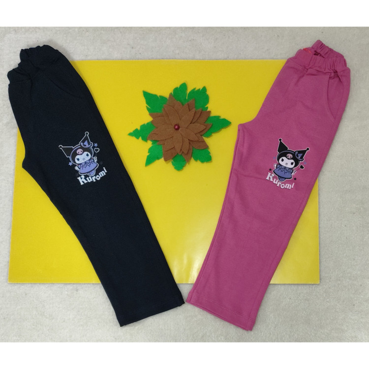 شلوار راحتی دخترانه طرح کرومی جنس نخ پنبه