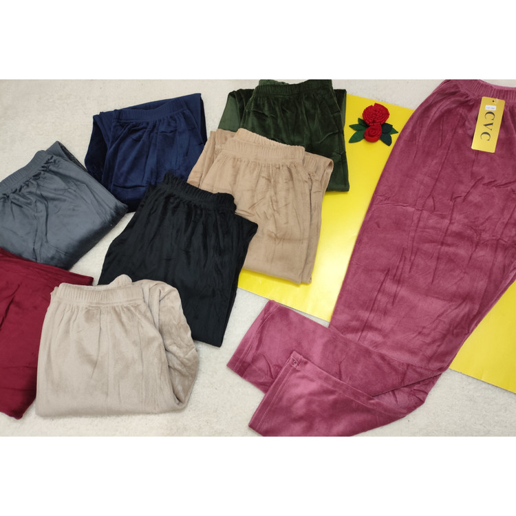 شلوار مخمل زنانه کمرکش داخل کرک قواره دار خیلی بزرگ