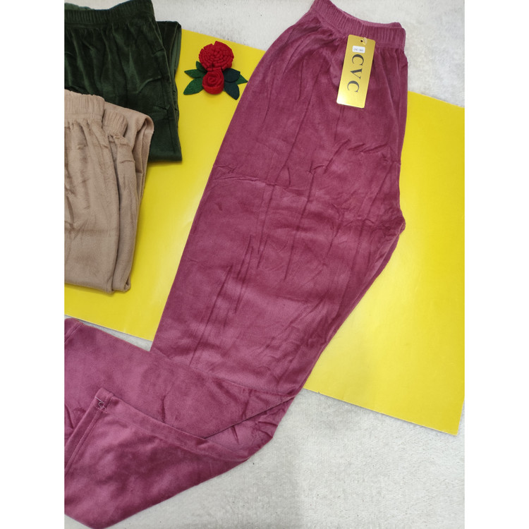 خرید شلوار مخمل زنانه داخل کرک قواره دار خیلی بزرگ