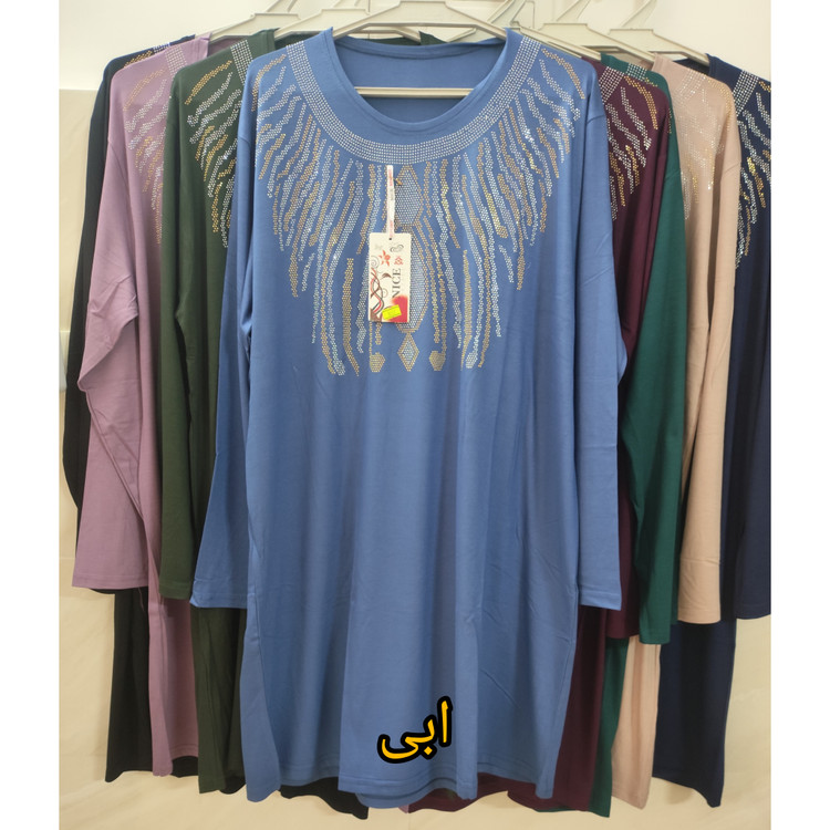 تونیک زنانه ابی قواره بزرگ