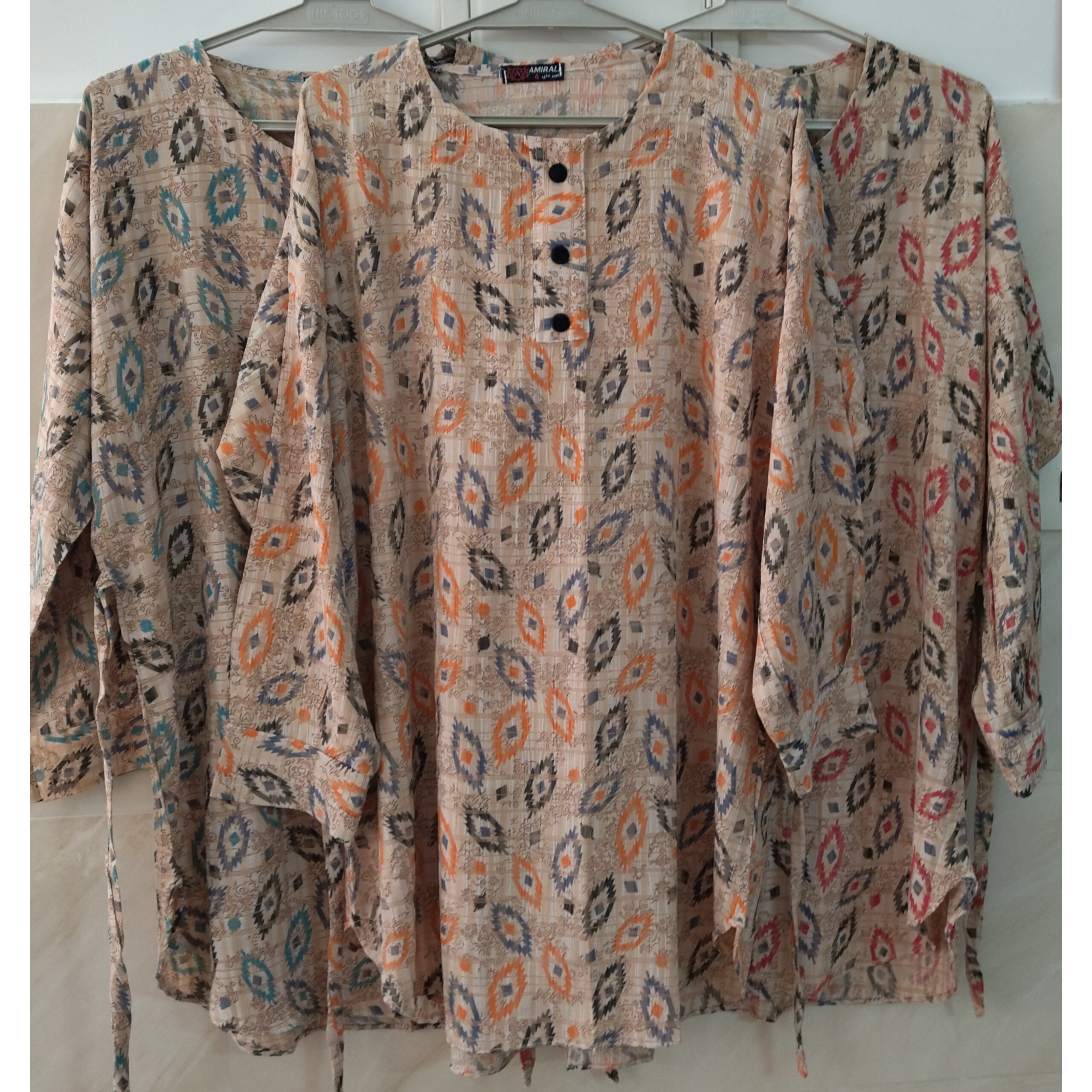 تونیک زنانه طرح دار آستین دار