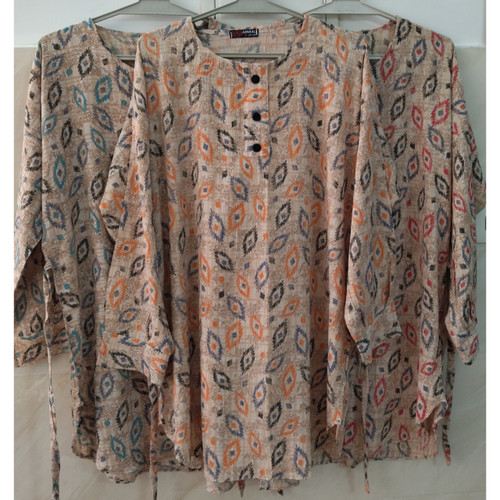 تونیک زنانه طرح دار آستین دار