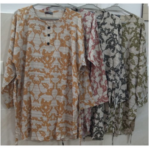 تونیک آستین بلند زنانه طرح دار تابستانه