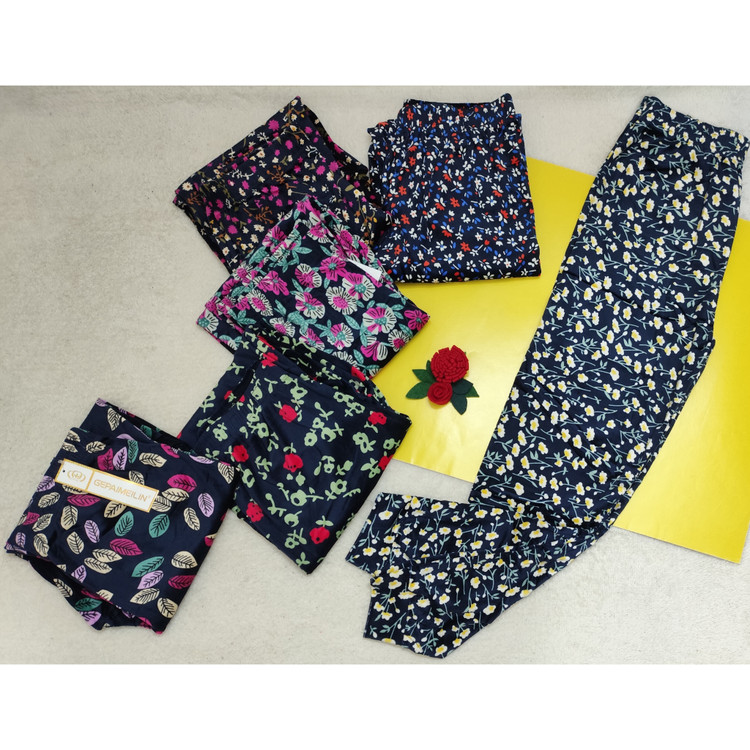 شلوار مخمل زنانه طرح گل فری سایز