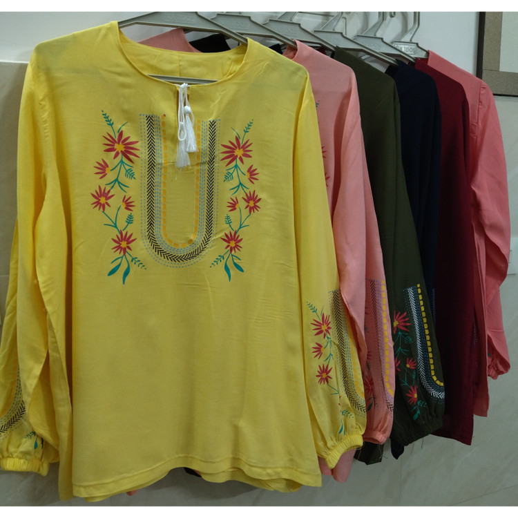 بلوز زنانه نخی تابستانه