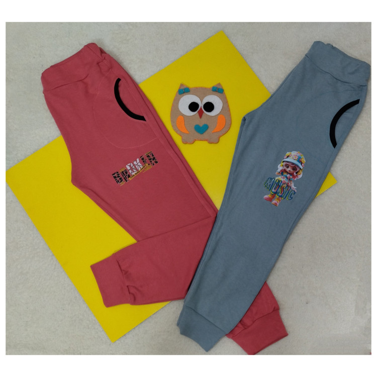 شلوار راحتی توخونه ای دخترانه نخپنبه