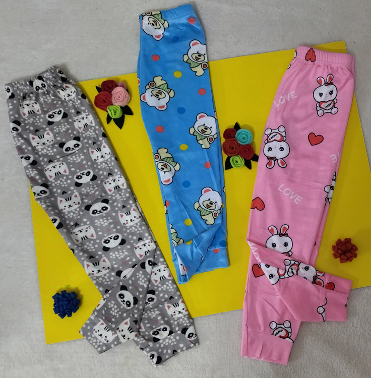 شلوار مخمل دخترانه طرح دار