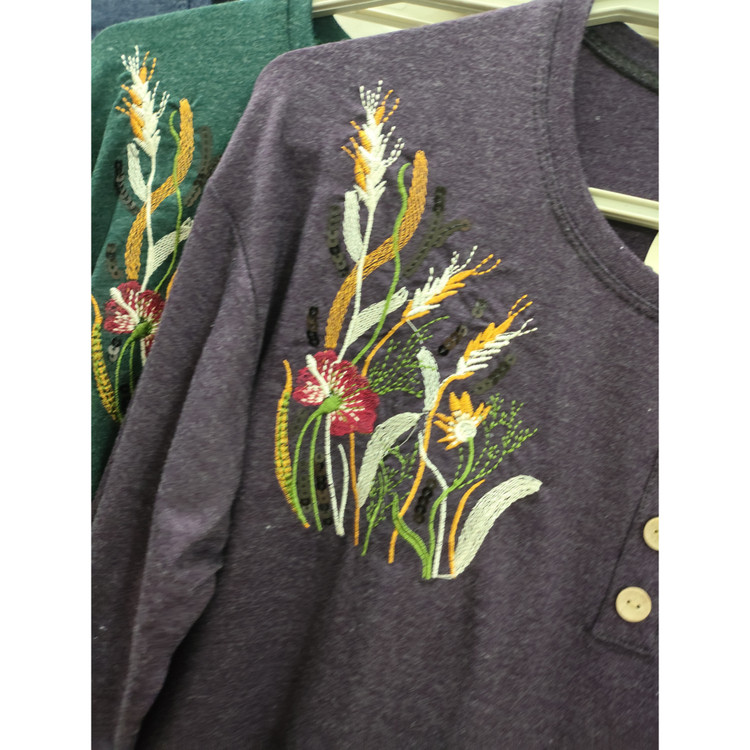 بلوز آستیندار موهر سایز بزرگ زنانه نرم و لطیف