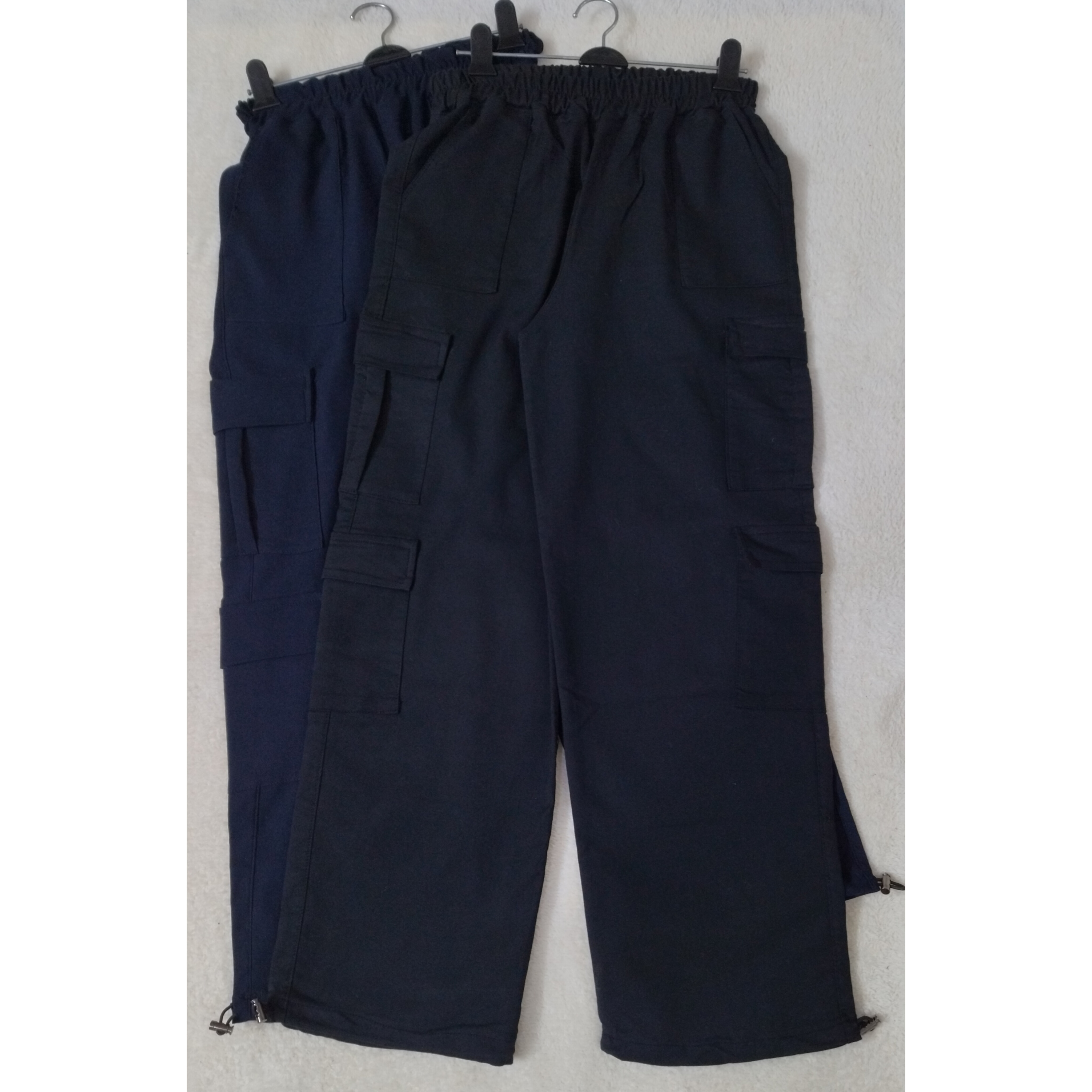 شلوار زنانه کارگو مشکی و سورمه ای