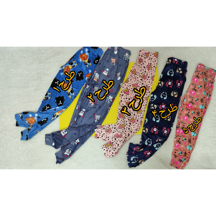 خرید شلوار مخمل طرح دار دخترانه