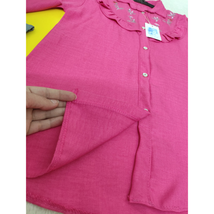 بلوز شومیزی دخترانه جلو دکمه