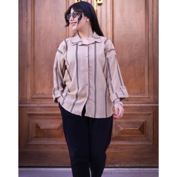 مانتو زنانه آستین پاکتی جنس مراکشی