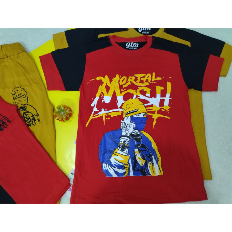 تیشرت شلوارک ست پسرانه طرح ماسک