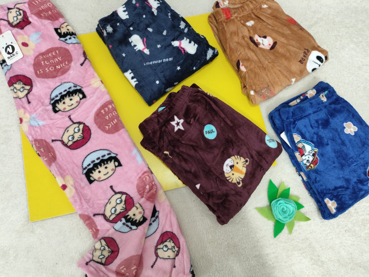 شلوار تدی طرح دار دخترانه دمپاکش