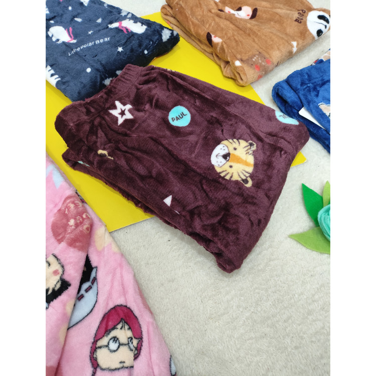 خرید شلوار تدی طرح دار دخترانه دمپاکش قد 95