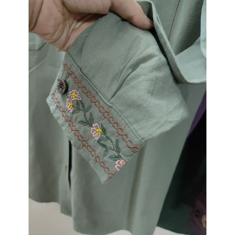 مانتو زنانه کتان گلدوزی شده