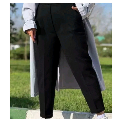 شلوار زنانه مام استایل دمپا پاکتی رنگ مشکی