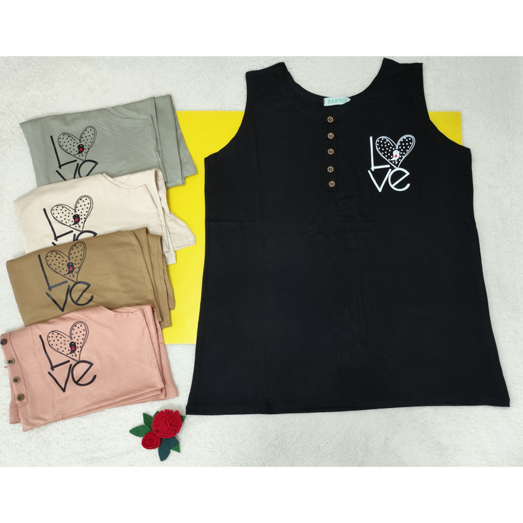 تاپ حلقه زنانه جنس نخ پنبه